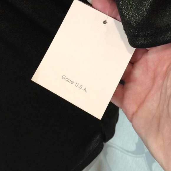 NWT Gaze USA metallic bronze tee size small - Picture 4 of 5